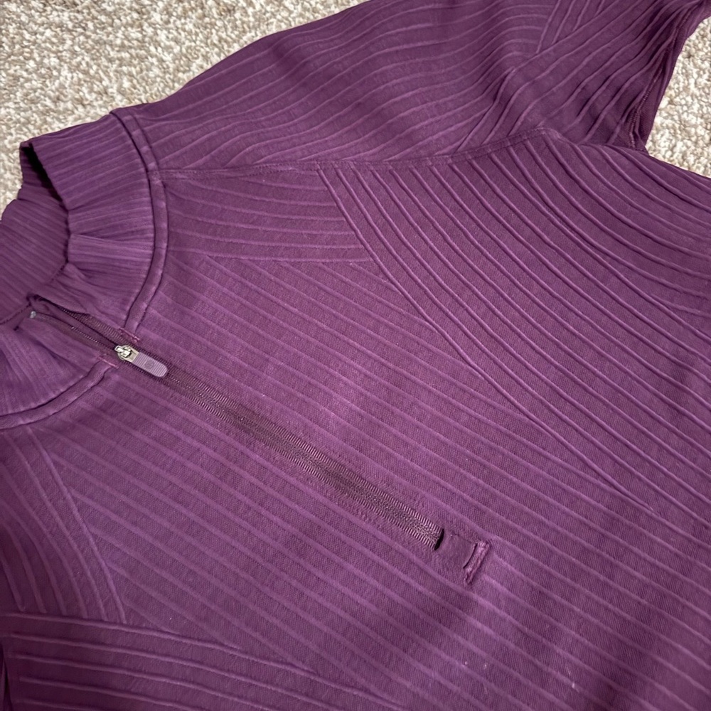 Lululemon Athletica Dark Purple Crop 1/4 zip.